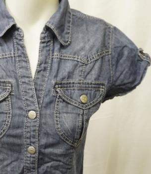 Jeanskleid mit kurzem Arm,  Gr. 152 von H&M (3209)
